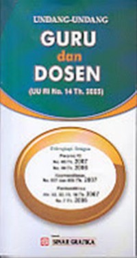 Image of UU guru dan dosen: uu ri no.14 th. 2005